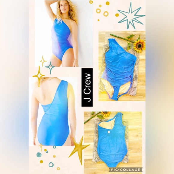 NWT J Crew, over the shoulder, one piece swimsuit - Picture 1 of 15
